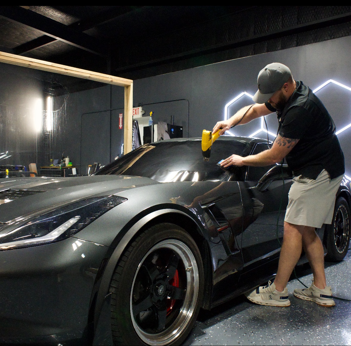 XPEL window tint install in progress